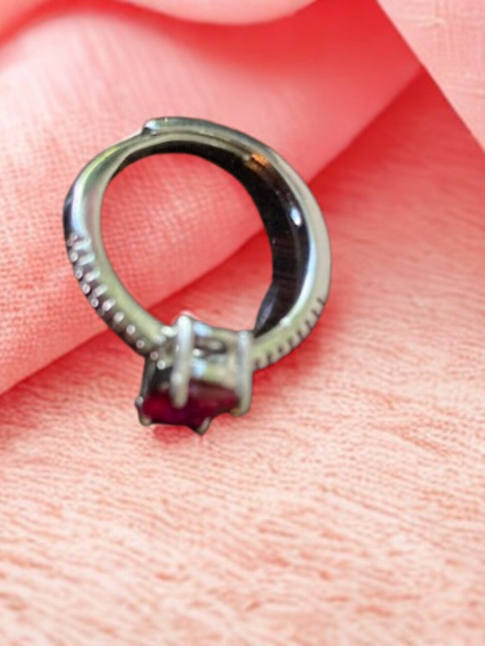 Ruby Solitaire Ring